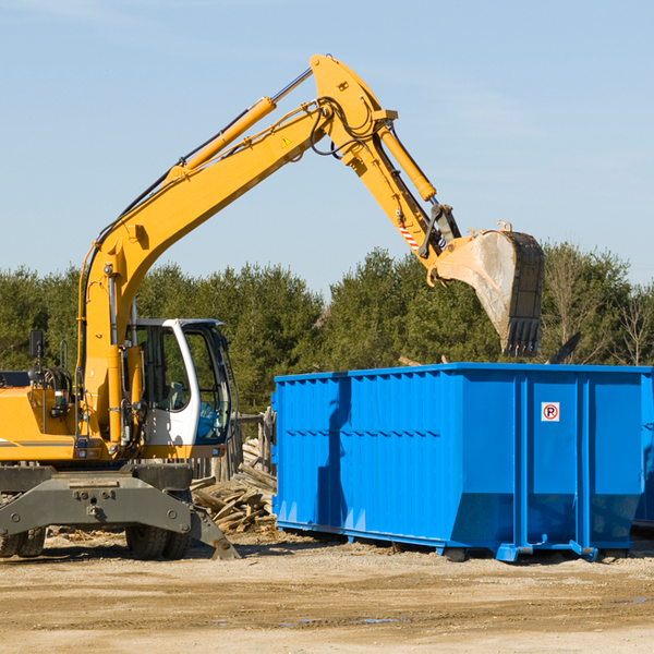 what size residential dumpster rentals are available in Bristol TX